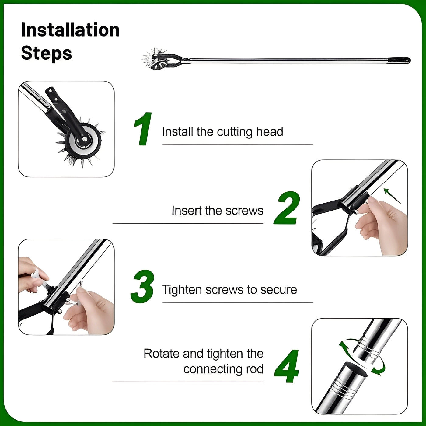 Versatile Lawn Edge Trimmer with Customizable Handle Length