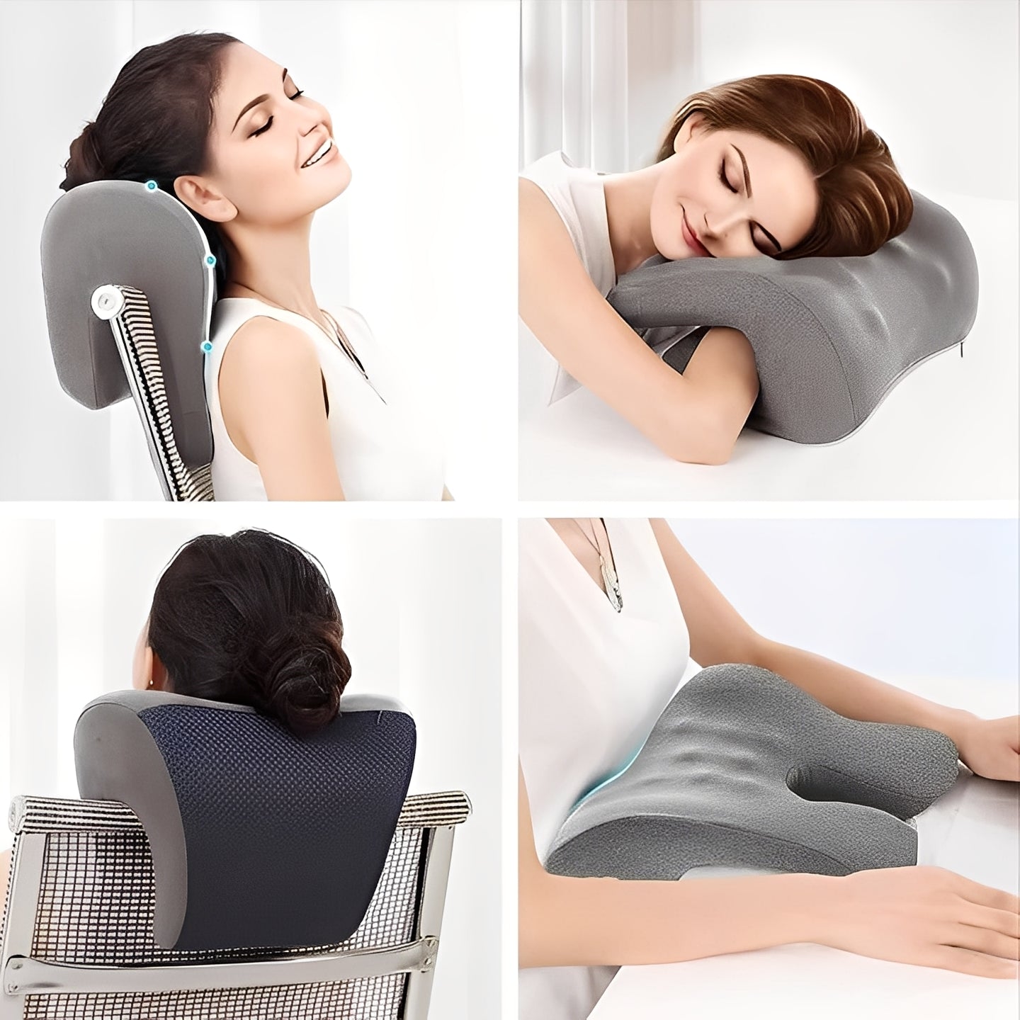 Neck Support Pillow for Office Chairs with Easy-Clean Cover