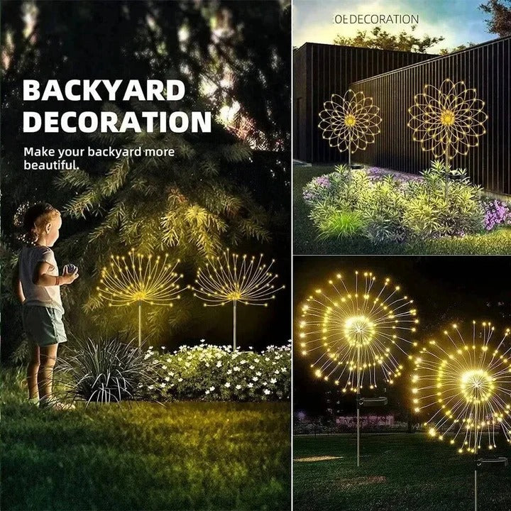 Twinkling Solar Garden Lights with Flexible LED Wires