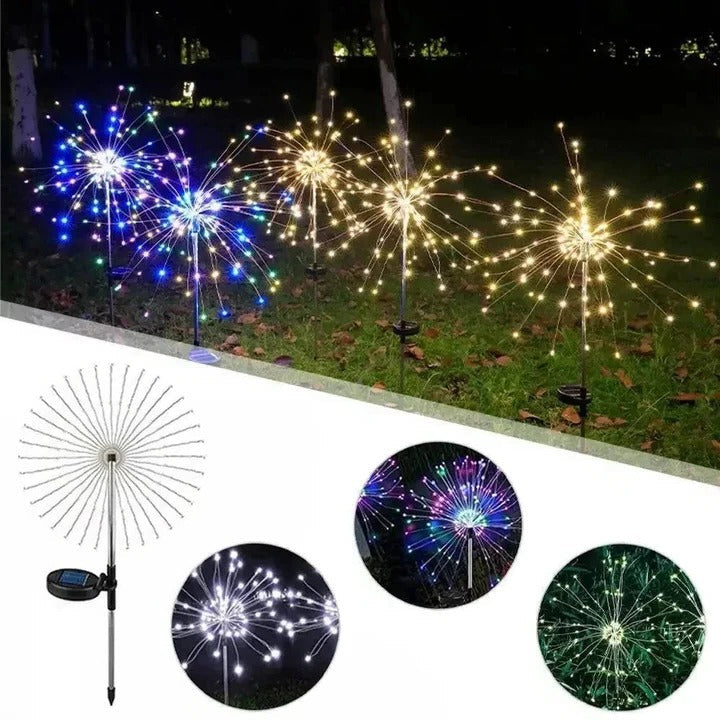 Twinkling Solar Garden Lights with Flexible LED Wires