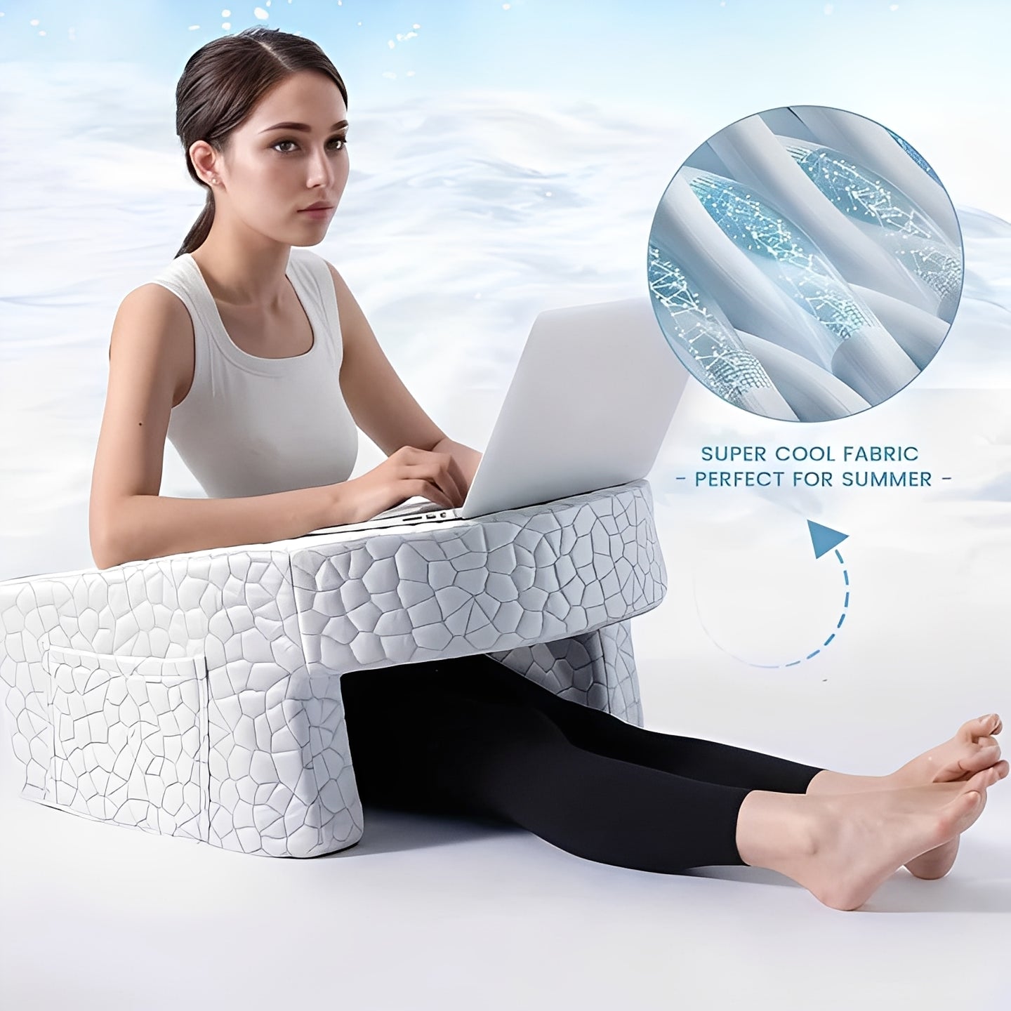 Comfort Reading Pillow with Adaptive Foam and Cleanable Cover