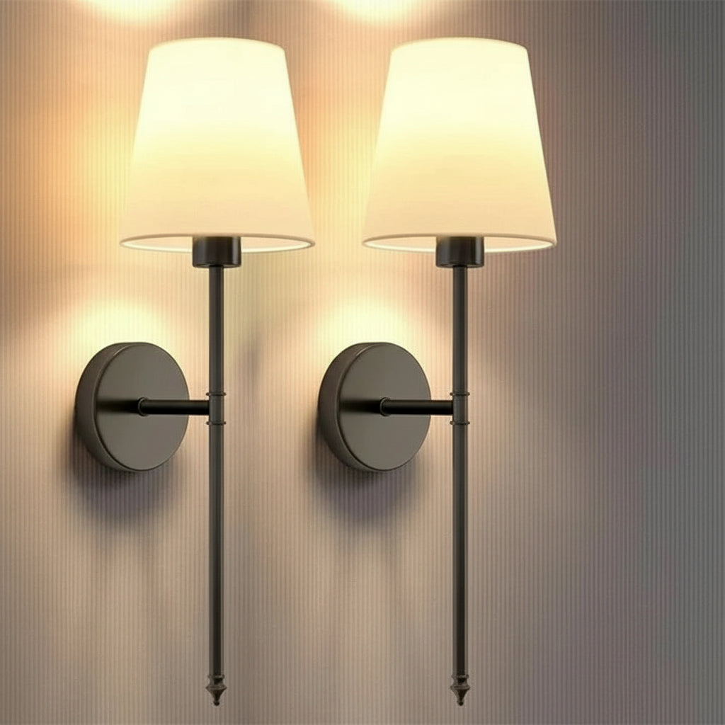 Cordless Wall Light Set with Adjustable Features - 2 Pack