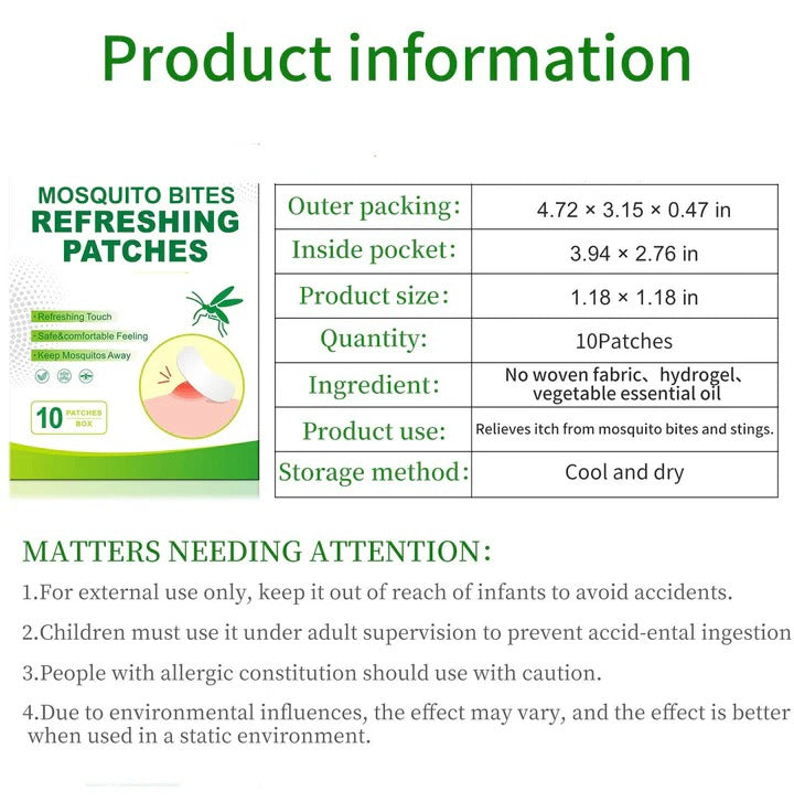Cooling Relief Patch for Mosquito Bites - Hydrogel Technology