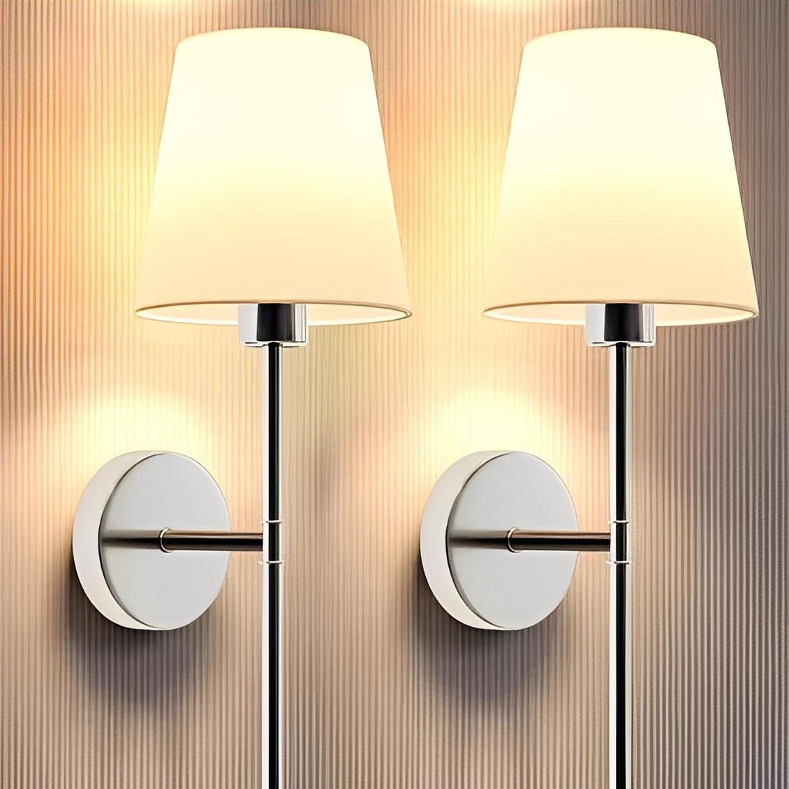 Versatile Wireless Wall Lamps with Customizable Lighting – Set of 2