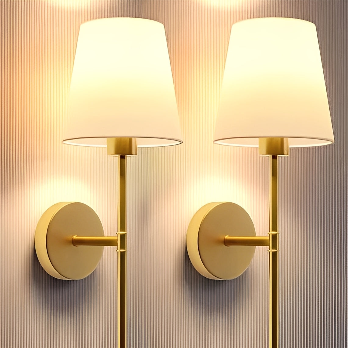 Versatile Wireless Wall Lamps with Customizable Lighting – Set of 2