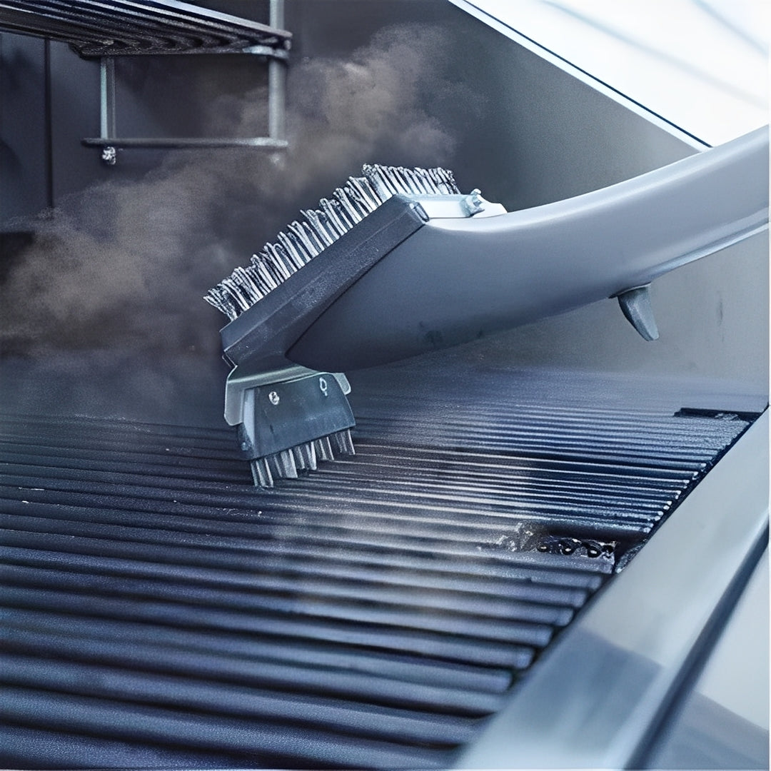 Steam-Enhanced Grill Cleaning Brush with Removable Heads