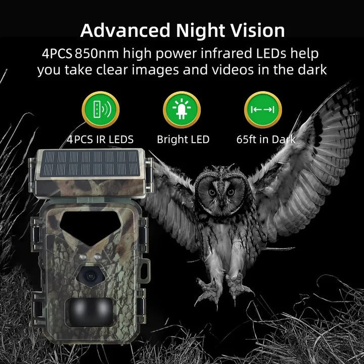 Eco-Friendly Trail Camera with Solar Power and 20MP Imaging