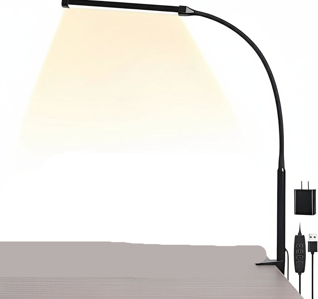Versatile LED Lamp with Adjustable Neck and Three Brightness Modes