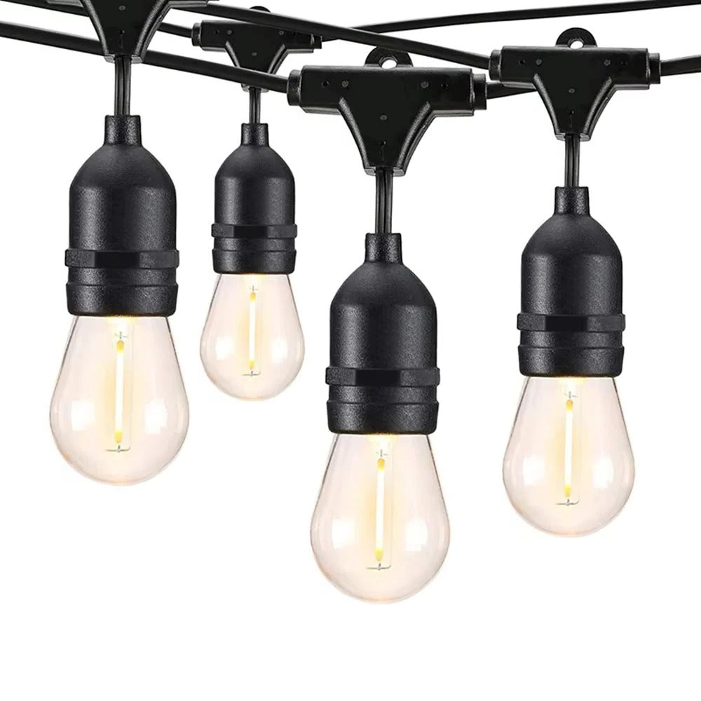Charming Outdoor LED Fairy Lights with Vintage Bulbs