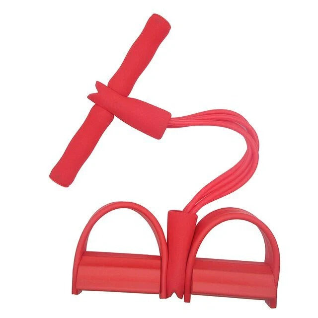 Home Workout Resistance Band System with Foot Pedal