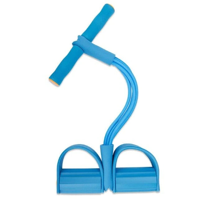 Home Workout Resistance Band System with Foot Pedal
