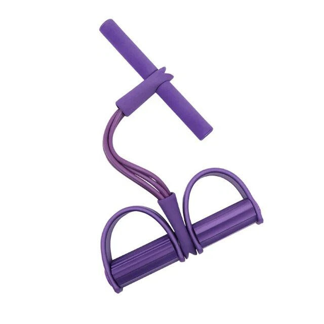 Home Workout Resistance Band System with Foot Pedal