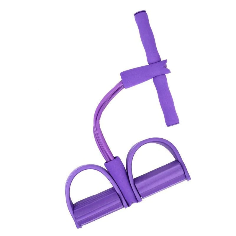 Home Workout Resistance Band System with Foot Pedal