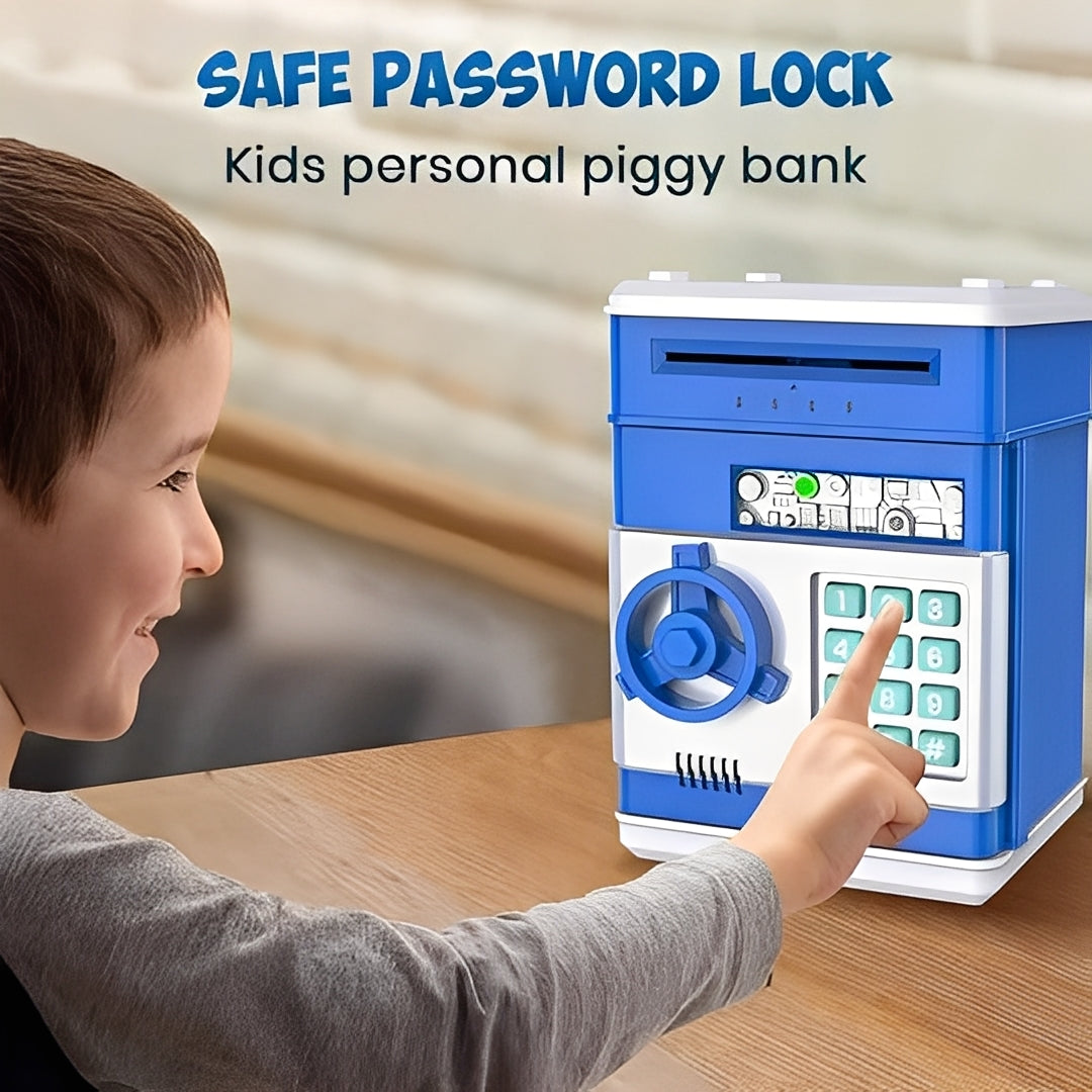 Smart Kids Coin Bank with Secure Lock and Easy Access