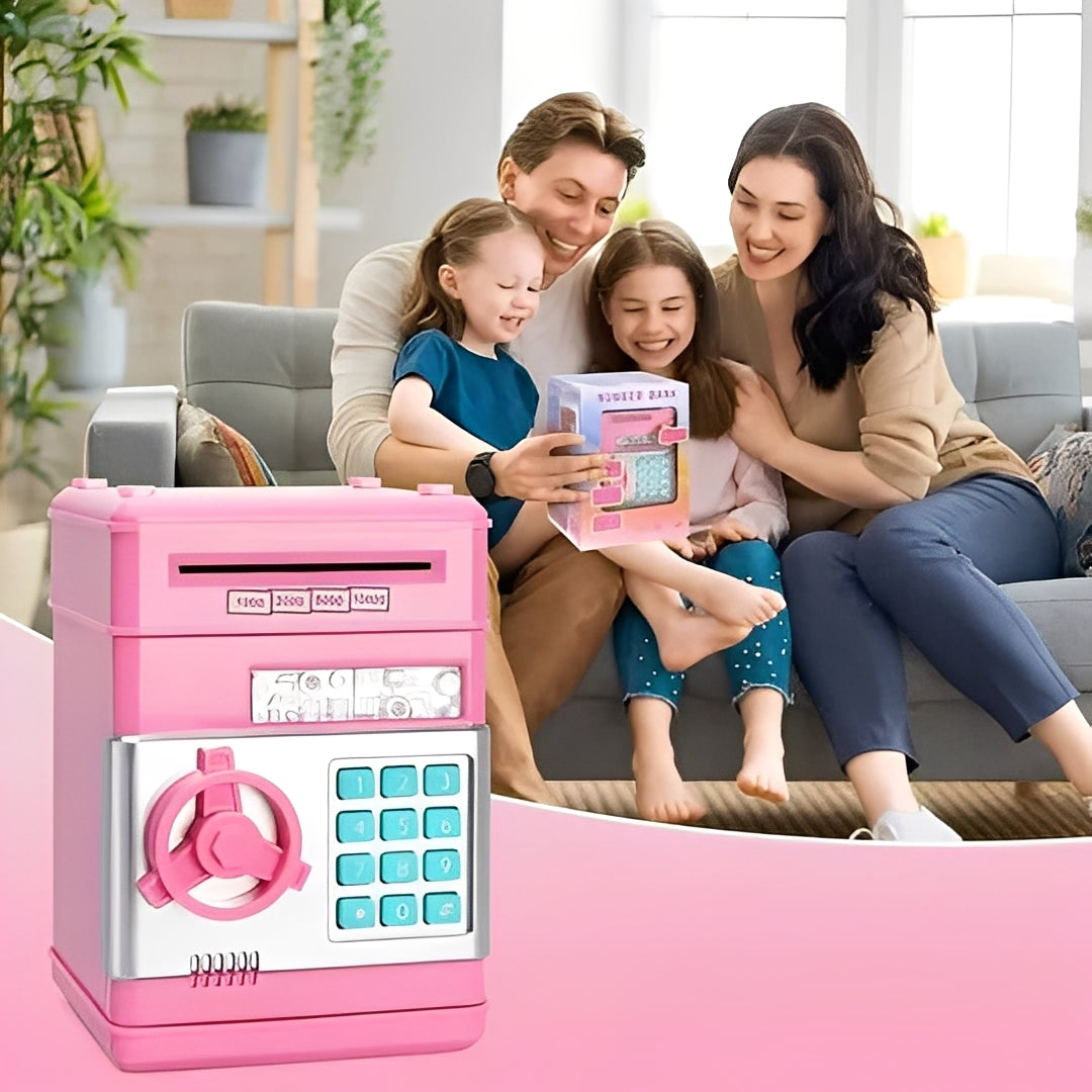 Smart Kids Coin Bank with Secure Lock and Easy Access