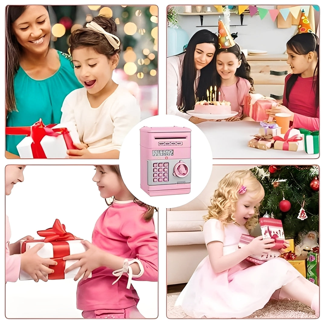Smart Kids Coin Bank with Secure Lock and Easy Access