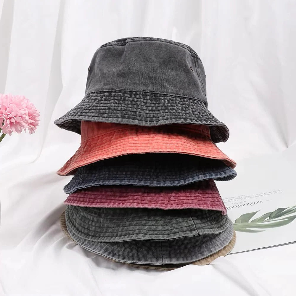 Packable Cotton Denim Bucket Hat for All-Day Comfort