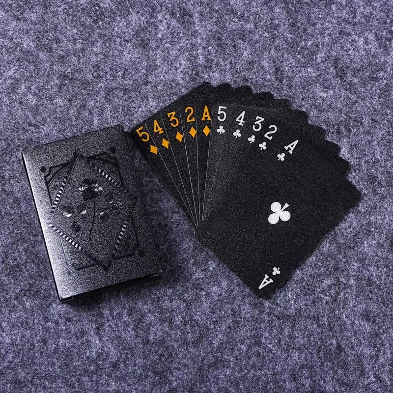 Elegant Black and Gold Card Deck for All Occasions