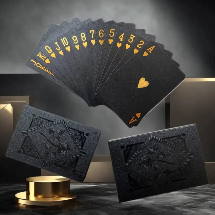 Elegant Black and Gold Card Deck for All Occasions