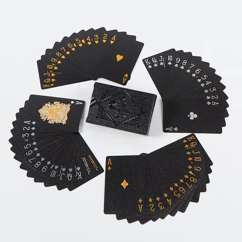 Elegant Black and Gold Card Deck for All Occasions