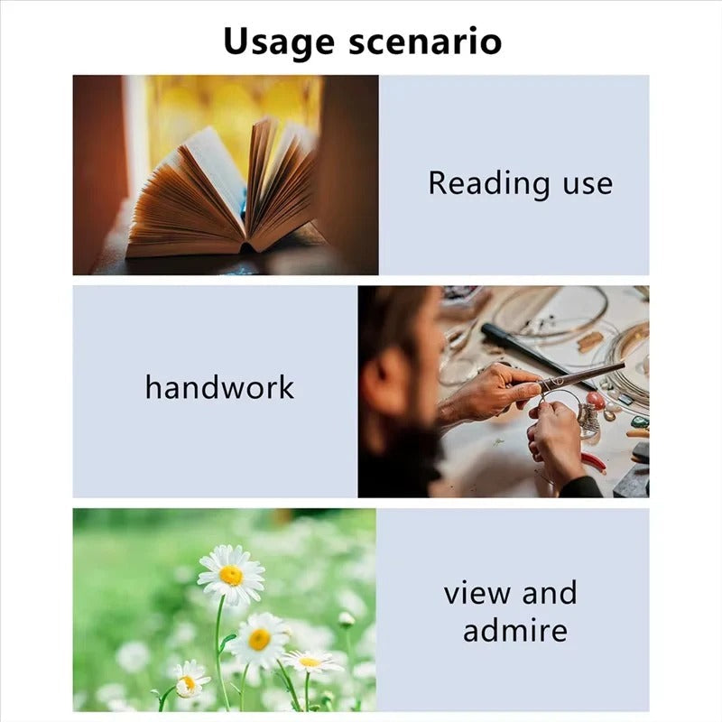 Hands-Free LED Magnifier with Adjustable Zoom for Precision Tasks