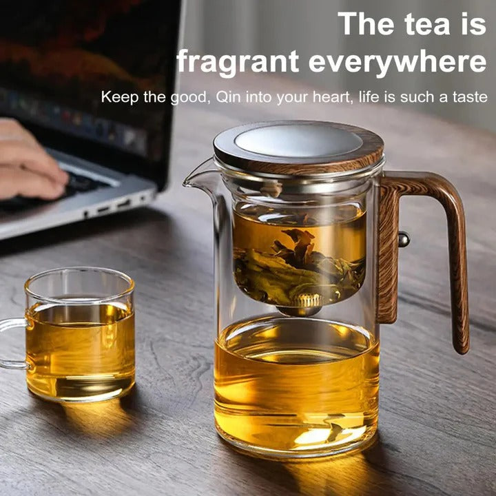 Elegant Glass Tea Brewer with Innovative Leaf Separation