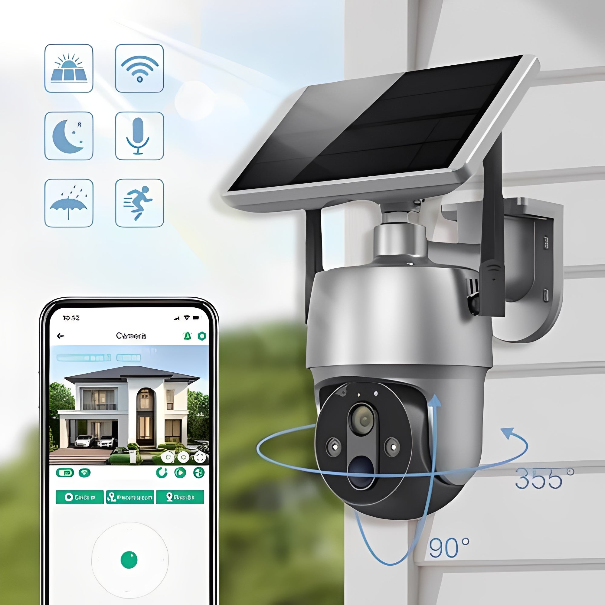 Eco-Friendly Outdoor Surveillance Camera with Smart Detection
