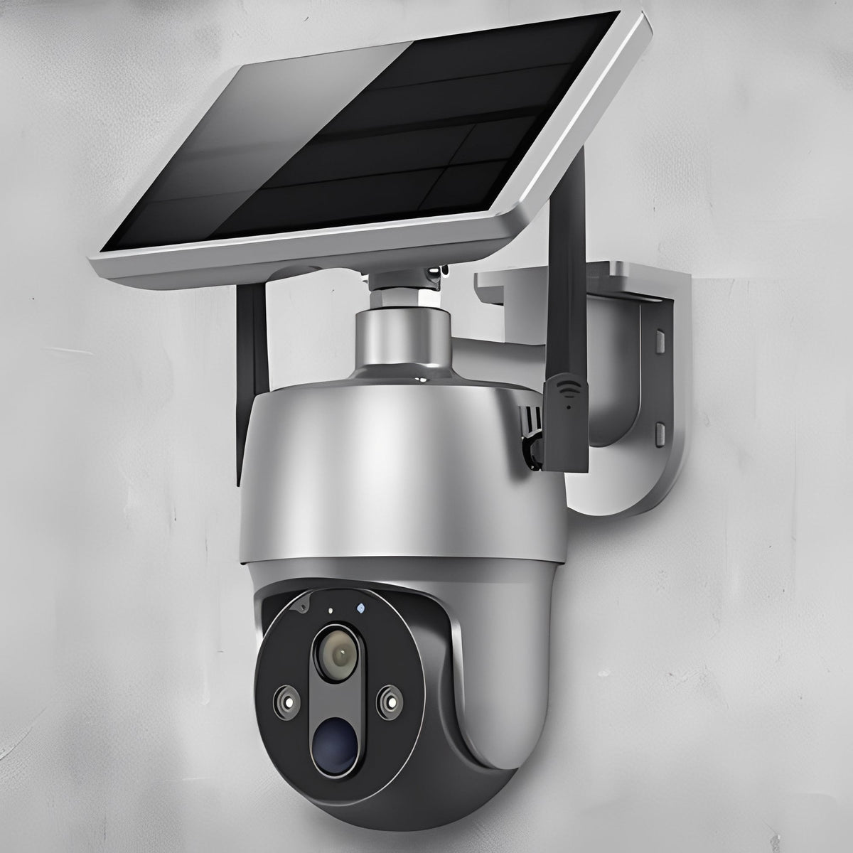 Solar-Powered Outdoor Security Camera with Smart Features