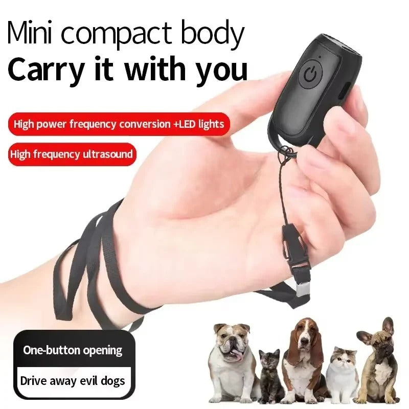 Portable Ultrasonic Bark Control Device with LED Light