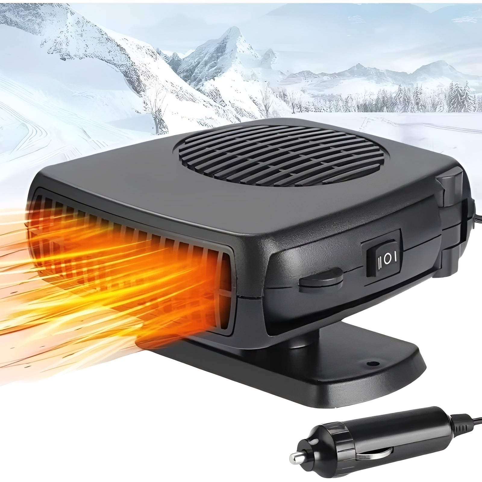 All-Season Car Airflow Heater and Fan for Windshield Clarity
