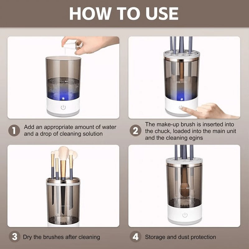 Smart Makeup Brush Cleaner with Quick Drying Feature