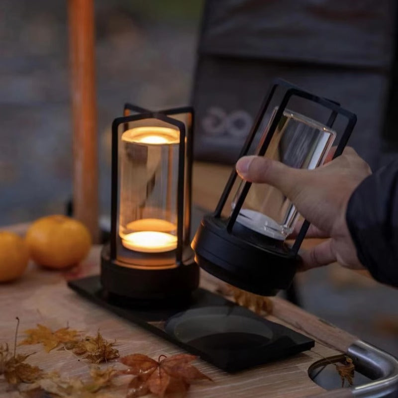Portable Crystal Glow Lamp with Rechargeable Battery and Touch Control