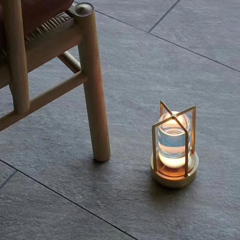 Portable Crystal Glow Lamp with Rechargeable Battery and Touch Control
