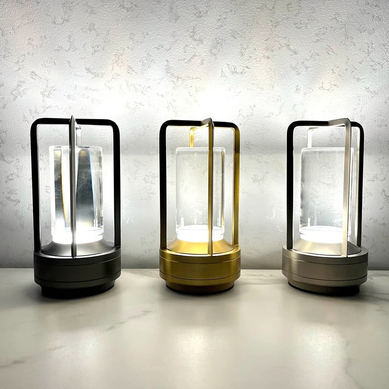 Portable Crystal Glow Lamp with Rechargeable Battery and Touch Control