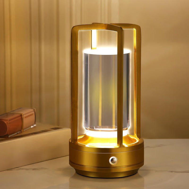 Portable Crystal Glow Lamp with Rechargeable Battery and Touch Control