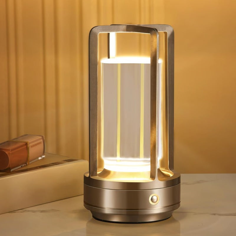 Portable Crystal Glow Lamp with Rechargeable Battery and Touch Control