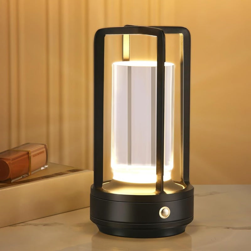 Portable Crystal Glow Lamp with Rechargeable Battery and Touch Control