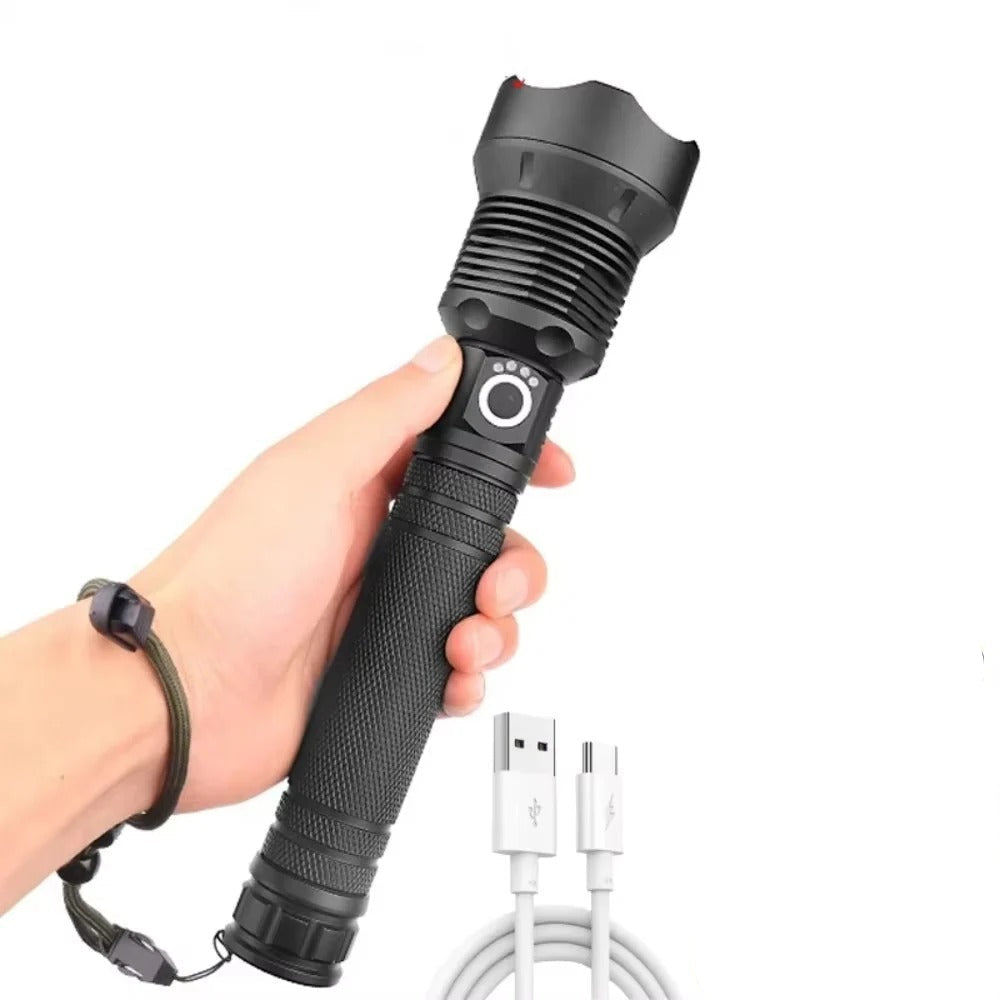 Versatile Rechargeable LED Torch with Adjustable Focus