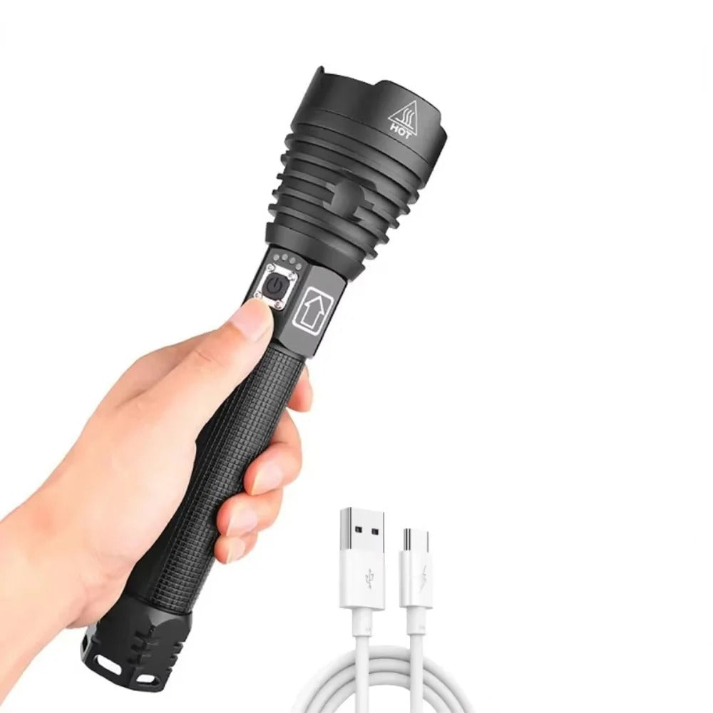 Versatile Rechargeable LED Torch with Adjustable Focus