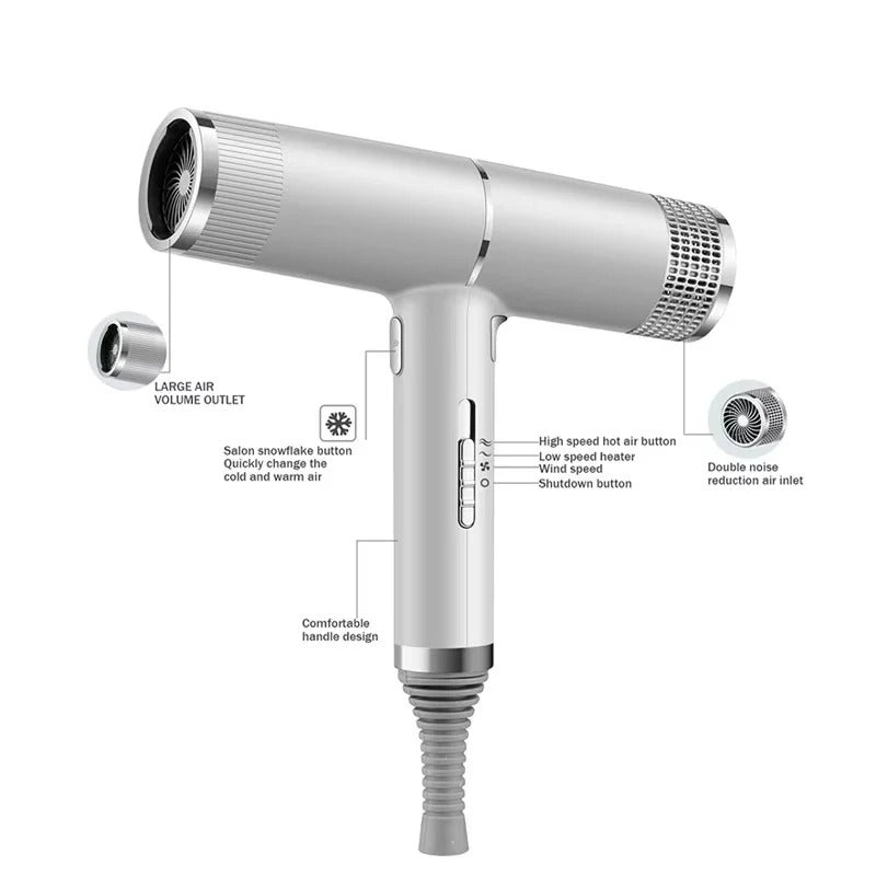 Ultra-Lightweight Hair Dryer with Precision Styling Nozzle