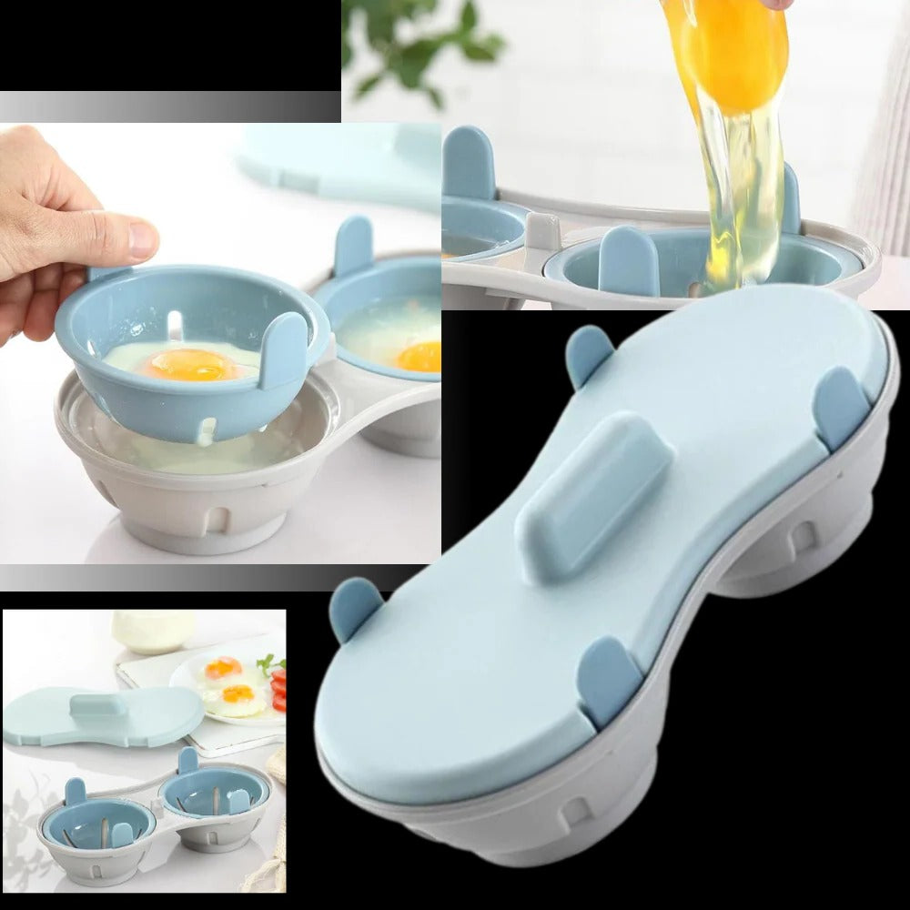 Quick-Cook Egg Steamer with Silicone Poaching Cups