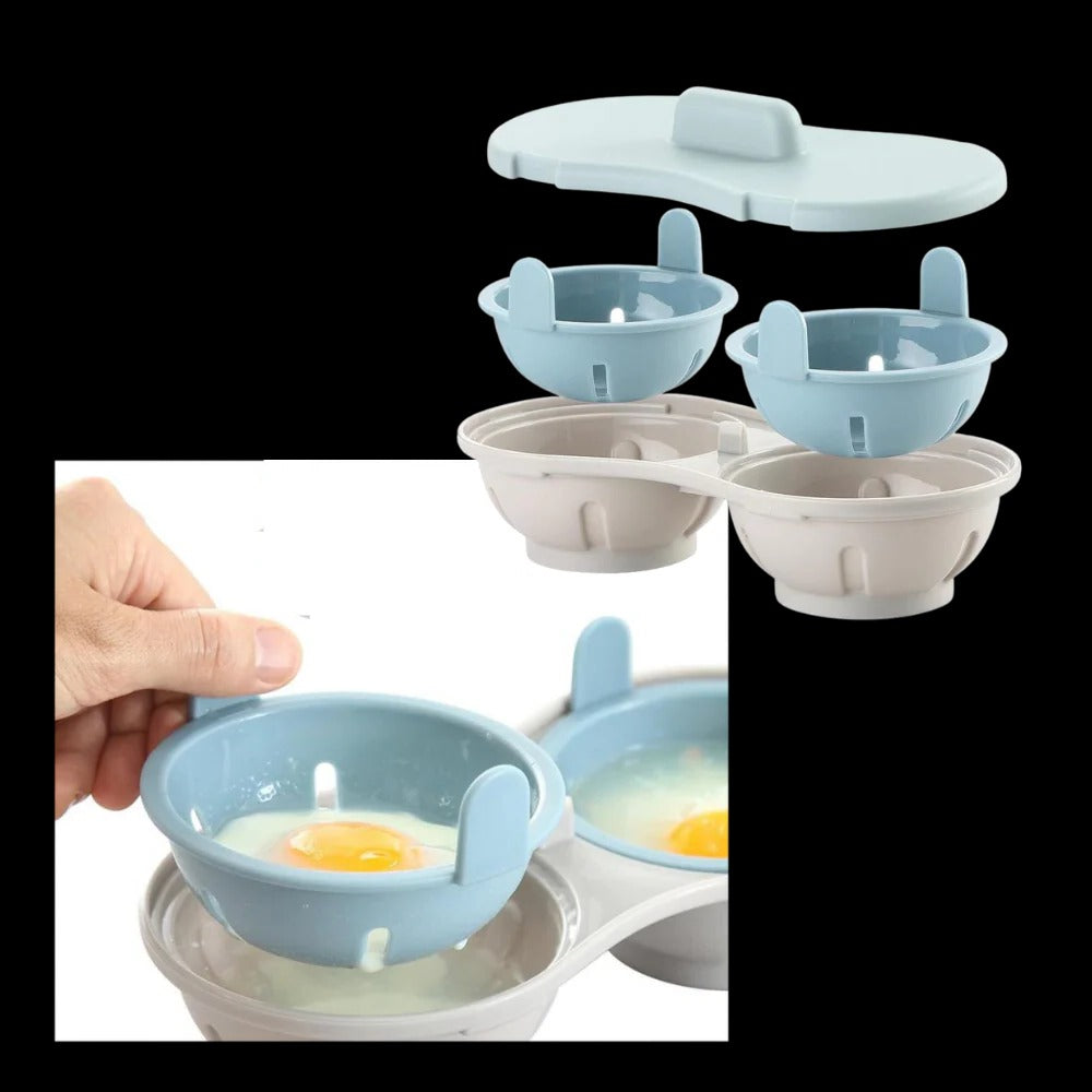 Quick-Cook Egg Steamer with Silicone Poaching Cups