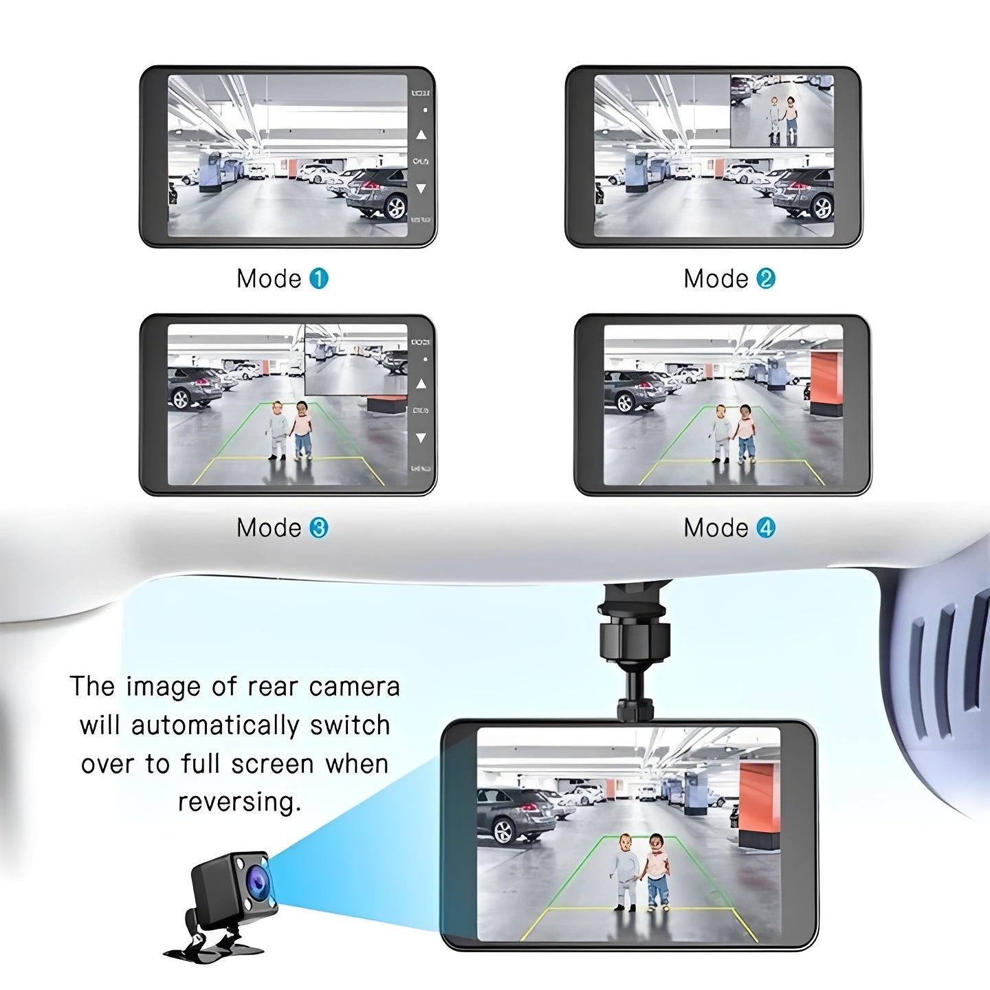 Dual Camera System for Front and Rear 1080P Recording
