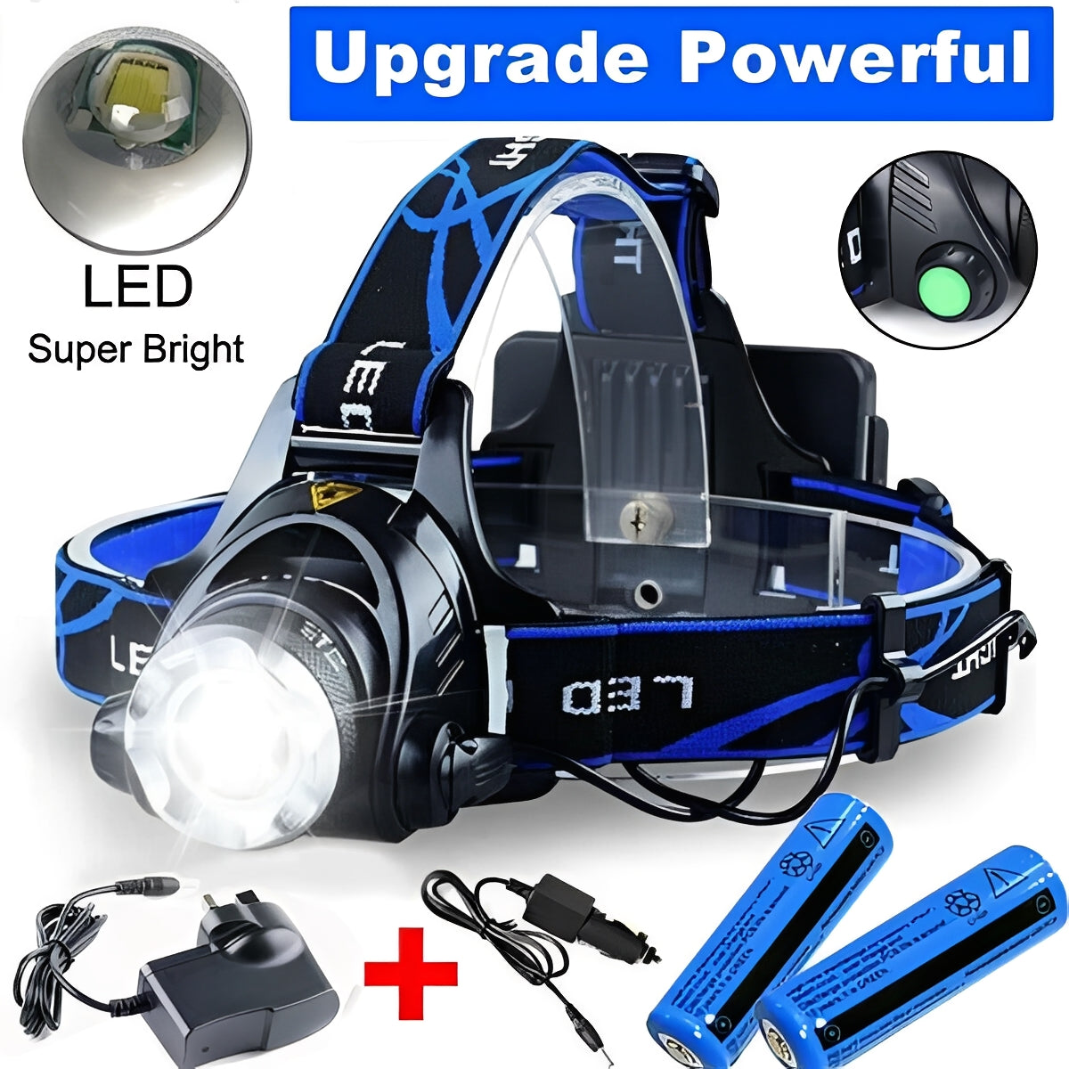 Versatile Rechargeable LED Headlamp with Adjustable Focus