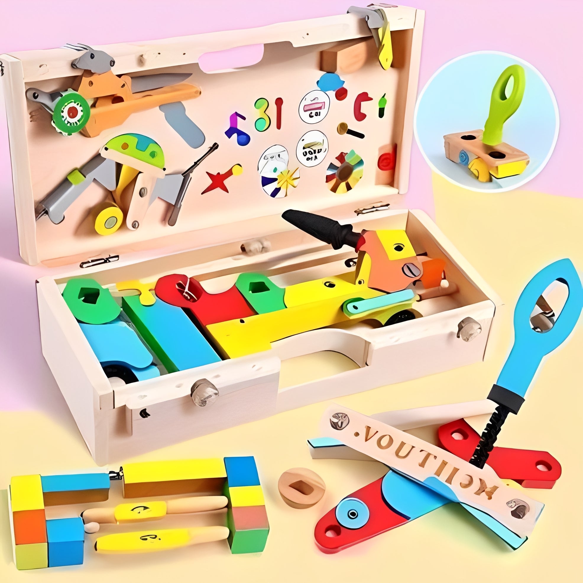 Creative Builder Set for Kids with Handy Storage Box