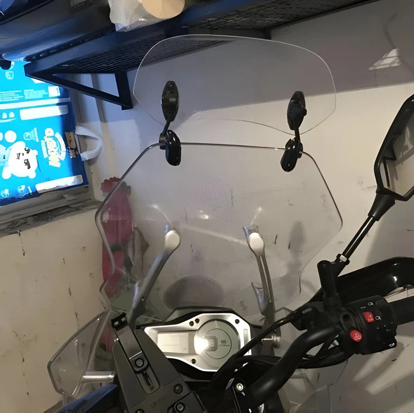 Versatile Motorcycle Wind Deflector with Easy Clamp Setup