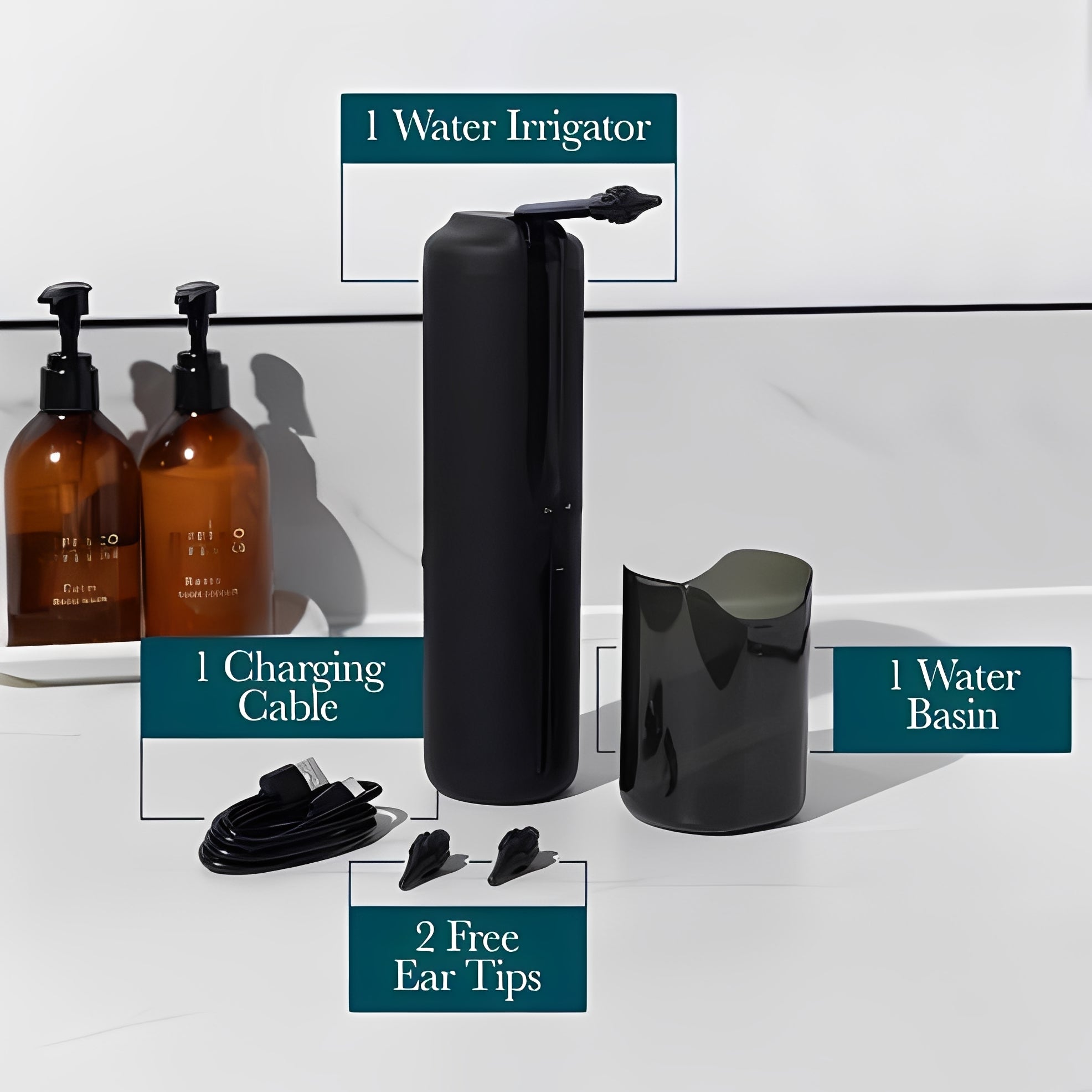 Rechargeable Ear Cleaning System with Water Irrigation