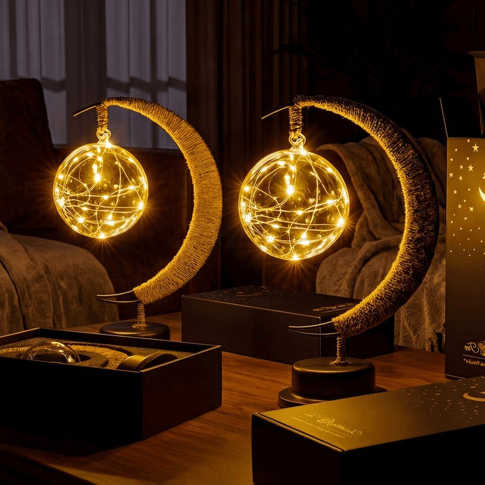 Luminous Moonlight Sphere Lamp with Detailed Crater Design