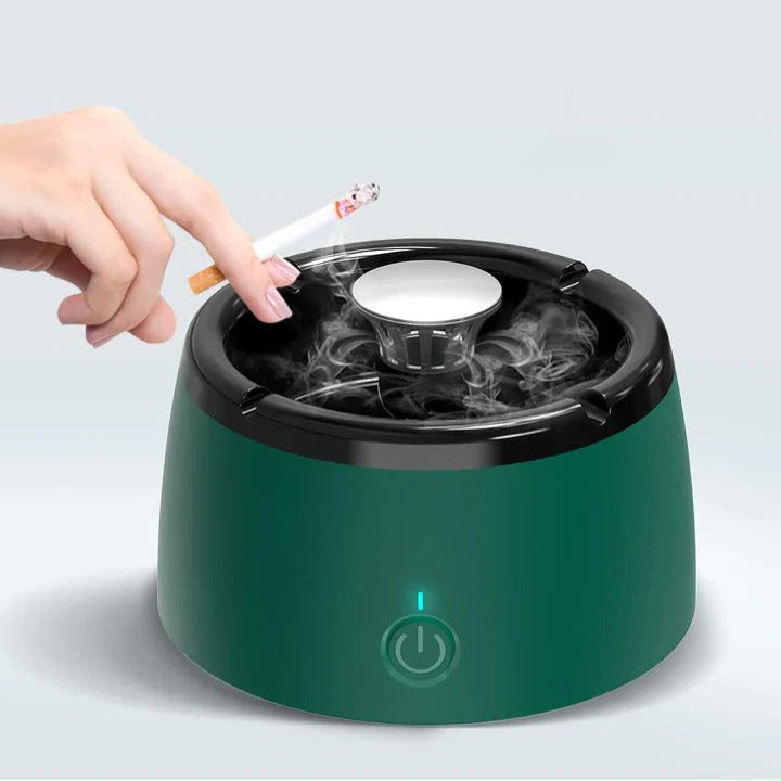 Compact Smoke Control Ashtray with Air Purifying Fan