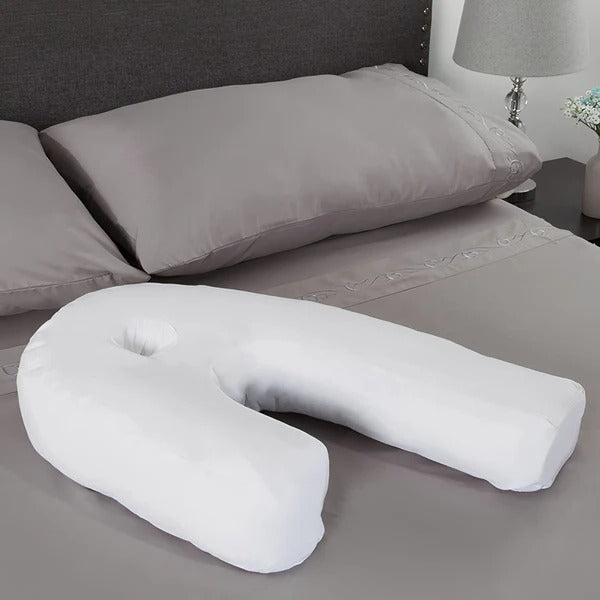 Ergonomic Side Sleeper Pillow with Ear Relief Design